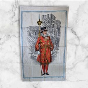 Lamont Vintage Beefeater Linen and Cotton Tea Towel Tapestry 19x30